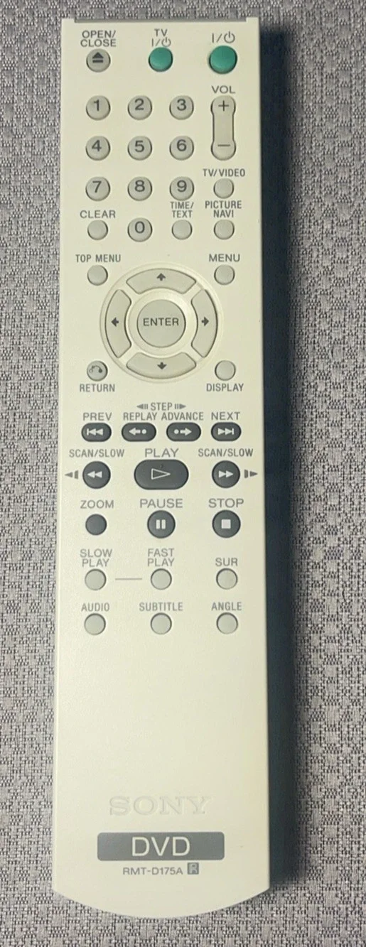 SONY DVD Remote Control RMT-D175A - Tested/Working